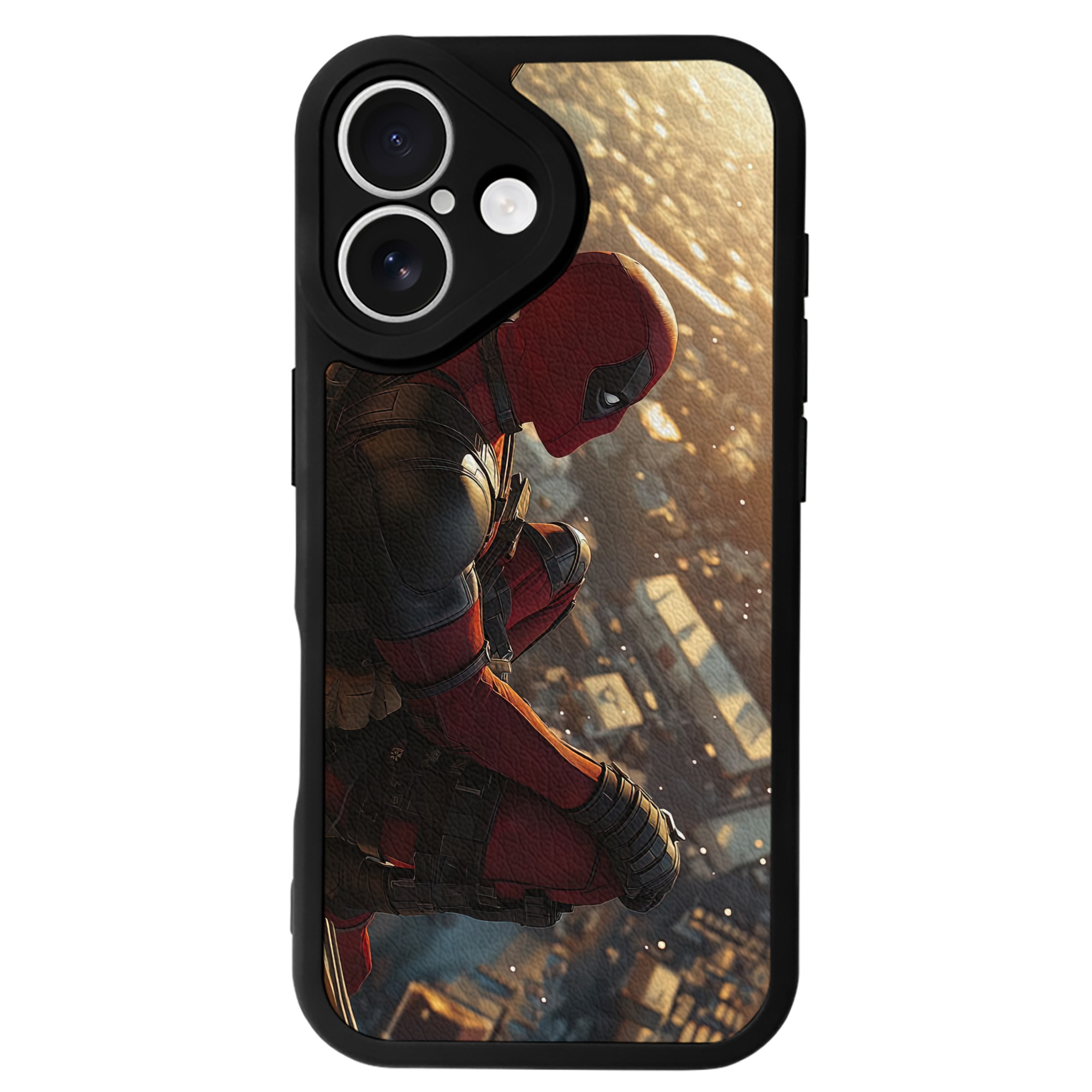 （画像用） Deadpool デッドプール 【iPhone 16シリーズ対応】シリコンスマホケース（レザー調） 材質：シリコン
